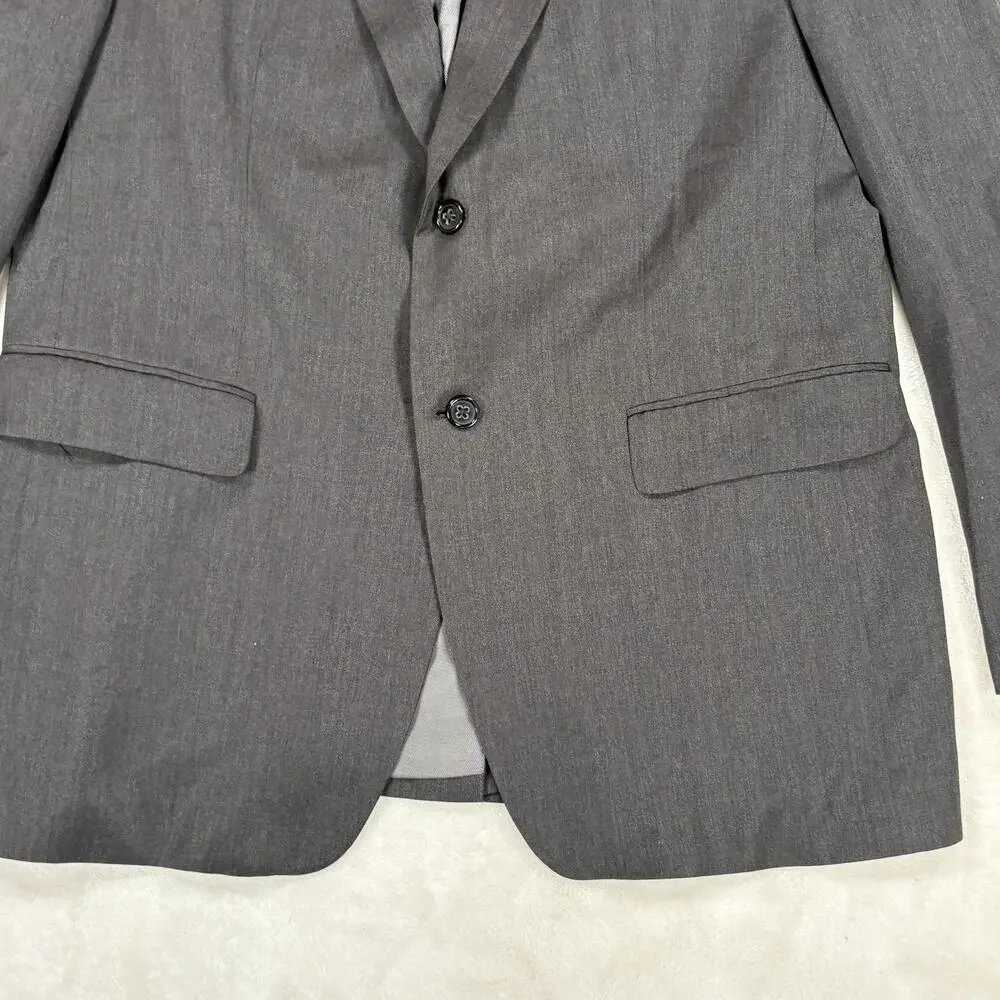 Banana Republic Modern Fit Blazer Mens 44R Gray Cerruti Wool Blend Sport Coat